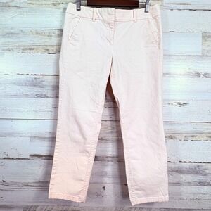 LOFT Womens Crop Pants 8P Peach Cotton Blend Stretch Casual‎ Cropped Trousers